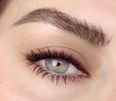 ~ Maroon Eyeliner, Katie Jane Hughes, Bold Eye Makeup, Urban Decay Cosmetics, Glasses Makeup, Simple Eye Makeup, Perfect Eyes, Natural Eye Makeup