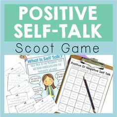 a poster with the words positive self - talk in it