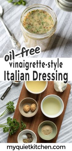 the ingredients to make an italian dressing recipe