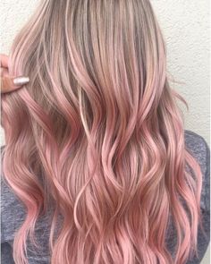 Pastel Hair Ombre, Highlights Pink, Pink Hair Highlights, Long Pink Hair, Grey Ombre Hair, Pink Blonde, Pink Ombre Hair