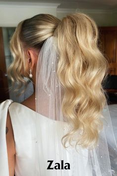 the back of a bride's head wearing a veil