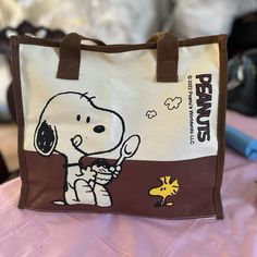 Cute Snoopy Bag, 8 Inches High And 9 Inches Wide. It’s New Retro Cream Bag For Daily Use, Aesthetic Wishlist, Snoopy Bag, Snoopy Items, Cute Snoopy, Messanger Bag, Fav Products, Steve Lacy, Patent Leather Bag