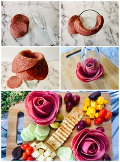 the process to make an unusual flower shaped sandwich