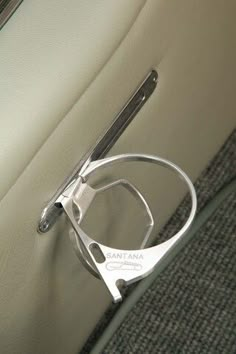 a pair of scissors that are sitting on a seat