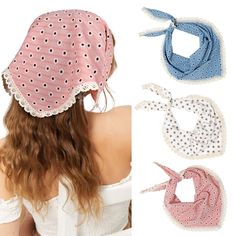 PRICES MAY VARY. 【No Size Limit】- This is an upgrade bandana headband that solves the size problem you are worried about, fits most head circumferences,it can fit your head better and will not slip off easily 【Lace Edging】- There are some lace embellishments around these scarf headbands to make you look more elegant, and the jumping color matching can better highlight your temperament 【Multiple Uses】- This headband bandanas has a wide range of uses for women. It can be used not only as a headsca Boho Hair Scarf, Hair Bandanas, Scarf Headbands, Hair Kerchief, Chiffon Hair, Kerchief Hair, Hair Bandana, Hair Scarves, Triangle Hair