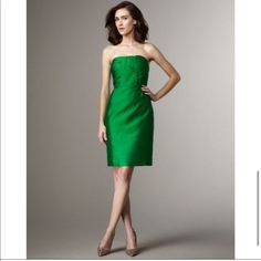 Nwt Kate Spade Darcie Cocktail Dress Pine Green Size 2 Strapless With Inside Elastic Bra Strap Back Gold Zipper Approximate Measurements Chest 16.5” Laying Flat Waist 14” Hips 18” All Items Are Hand Selected From A Smoke-Free & Pet Free Home Fast Shipping Bundle To Save! Reasonable Offers Accepted! Mad Men Dresses, Emerald Dresses, Kate Spade Dress, Kate Spade Dresses, Jane Dress, Pine Green, Green Emerald, Mad Men, Kate Spade New York