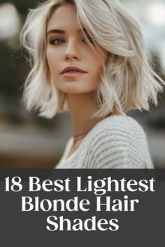 A woman with short, light blonde hair showcasing one of the best light blonde hair shades. How To Ask For Blonde Hair, Types Of Platinum Blonde Hair, Ultra Light Cool Blonde Hair, Platinum Blonde Grow Out, Light Bright Blonde Hair, Icy Beige Blonde Hair, Nordic Blonde Hair Natural, Champagne Hair Color Blonde, Bright Blonde Hair With Root Tap