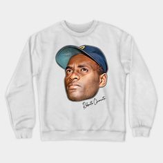 Roberto Clemente -- Choose from our vast selection of crewneck sweatshirts to match with your favorite design to make the perfect custom graphic crewneck sweatshirt. Pick your favorite: Crewneck Sweatshirt or Lightweight Crewneck Sweatshirt. Customize your color! For men and women. Throwback Crew Sweatshirt For Sports Events, Casual Crew Neck Sweatshirt For Fan Merchandise, Casual Crew Neck Sweatshirt For Fans, Pre-shrunk Crew Neck Sweater For Streetwear, Fan Apparel Crew Neck Sweater With Graphic Print, Fan Apparel Graphic Print Crew Neck Sweater, Graphic Print Crew Sweatshirt For Sports Events, Crew Neck Graphic Print Sweatshirt For Sports Events, Casual Crew Neck Sweatshirt For Fan Gear