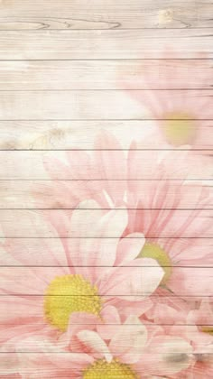 pink flowers painted on wooden planks with white background