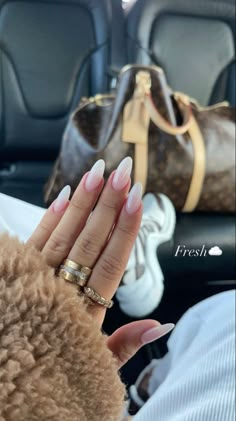 Mollymae Nails, Milky Nails Almond Shape, Kaeli Mae Nails, Fire Nails, Chic Nails