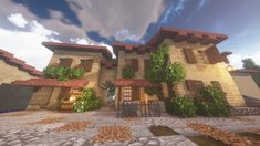 Tuscan Minecraft House, Tuscan Minecraft, Minecraft Roman House, Minecraft Italian Town, Minecraft Mediterranean House, Italy Minecraft, Tuscan Houses