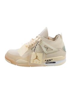 Off-White x Jordan 4 Retro 'Sail' (W) Low Top Wedge SneakersFrom the 2020 Collection by Virgil AblohNeutrals LeatherRubber TrimRound-ToesLace-Up Closure at UppersUnfortunately, due to restrictions, this item may not be eligible for shipping in all areas. Jordan 4 Retro, Wedge Sneakers, Womens Shoes Sneakers, Low Top, Sailing, Print Patterns, Jordan, Shoes Sneakers, Wedges