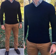 Mens Dark Brown Pants Outfit, Men’s Casual Thanksgiving Outfits, Outfit Chicos, Men’s Burgundy Pants Outfit, Outfits Caballero, Men’s Brown Sweater Outfit, Look Jean