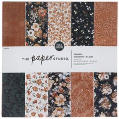 the paper studio - florals and flowers collection pack, 12 x 8 inch sheets