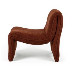 the chair is made out of brown material