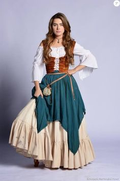 Medival Outfits Woman Royal, Rennaisance Faire Outfit, Tavern Wench, Moda Medieval, Fair Outfit, Ren Faire Outfits, Medieval Clothes, Fair Outfits, Clothing Reference