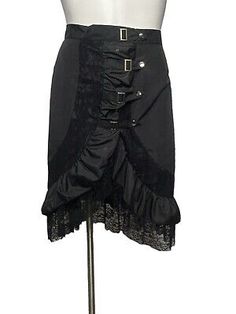 Women Black Lace Skirt XL Steampunk Clothing Party Club Wear Punk Gothic Retro  | eBay Gothic Skirt For Halloween Alternative Fashion, Gothic Fitted Party Skirt, Fitted Gothic Skirt For Costume Party, Gothic Fitted Skirt For Party, Fitted Gothic Party Skirt, Alternative Fashion Halloween Skirt, Edgy Skirt For Halloween Costume Party, Alternative Halloween Skirt, Alternative Style Skirt For Halloween