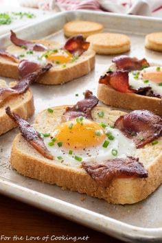 an egg in a hole with bacon on toast