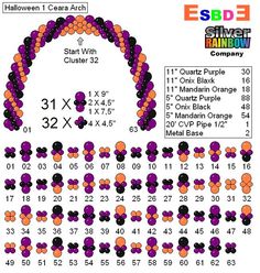 a cross stitch pattern with numbers and shapes to make it look like they are made from beads