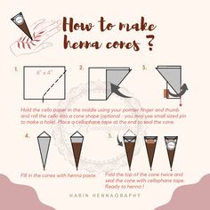 how to make henna cones with instructions on how to make henna cones step by step