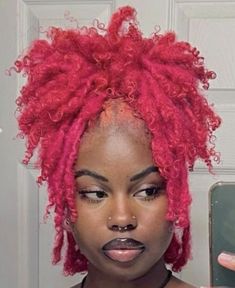 Pin: kennedyamber19 Fluffy Locs Hairstyles, Colors For Locs, Dreadlock Color Ideas Black Women, Loc Hair Colors, Loc Colors Black Women, Colorful Natural Hair, Color Locs Black Women, Natural Locs Hairstyles For Women