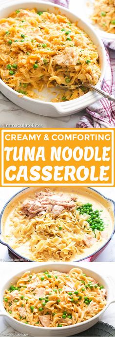 creamy and comforting tuna noodle casserole is an easy dinner that's ready in less than 30 minutes