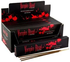 three boxes of vampire blood incense sticks