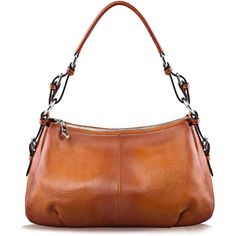 Leather,Satin Imported Polyester Lining Top Zipper Closure 9" Shoulder Drop 100% Genuine Leather---This Bag Is Made Of Soft First Layer Cowhide Leather With Delicate Pebble Texture And Scratch-Proof Satin Lining, Not Cow Split Leather Nor Pu Plastic. Processed With Oil Wax, So It Is Absolutely Durable And Sturdy Enough For Lasting Years. Please Note That This Supple Leather Hobo Handbag Can Not Stand Upright Till It Filled With Some Items Smooth Zipper And High Quality Silver Tone Hardware---The Leather Hobo Handbags, Womens Handbags, Genuine Leather Purse, Top Handle Handbags, Leather Hobo Bag, Leather Hobo, Branded Handbags, Women Vintage, Burberry Bag