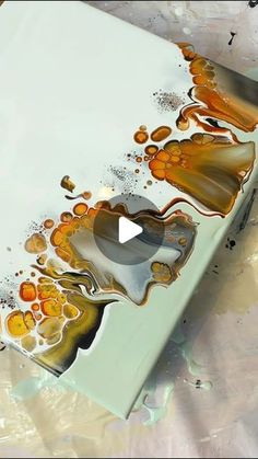 an artistic painting being made with acrylic paint