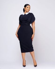 Black Office Gown Styles, Black Coperate Gowns For Work, Corporate Black Gown Styles, Luxury Black Office Dress, Official Clothes, Bae Outfits, Law Outfits, Red Carpet Birthday