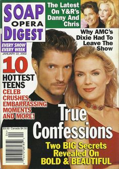 soap opera digest magazine cover with actors on it