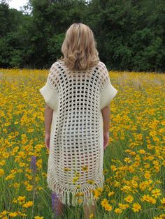 "*This listing is for a DIGITAL PATTERN that you can download once payment has cleared and not an actual finished item* This free-spirited, feminine kimono is the perfect piece for layering over a summer dress, leggings and a tank, or even a bathing suit! Grab some yarn, your hook and create this summery, bohemian kimono to wear year-round! Crocheted flat and seamed, this fun summer kimono pattern offers structure and an oversized, comfy fit that is flattering on all body types. The pattern is w Summer Cream Crochet Top For Layering, Fitted Bohemian Patterns For Summer, Handmade Crochet Top For Beach Cover-up In Spring, Handmade Crochet Top For Spring Beach Cover-up, Bohemian Cotton Patterns For Summer, Bohemian Cotton Patterns, Bohemian Summer Cotton Patterns, Bohemian Summer Vacation Patterns, Bohemian Cotton Patterns For Spring