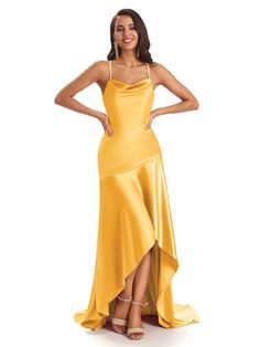 marigold|wanita Gold Satin Dress For Prom Season, Gold Satin V-neck Slip Dress, Gold Satin Slip Dress For Night Out, Gold Fitted Satin Slip Dress, Fitted Gold Satin Slip Dress, Gold Slip Dress With Spaghetti Straps For Formal Occasions, Gold Satin Dress With Satin Finish, Gold Satin Sleeveless Slip Dress, Gold Sleeveless Satin Slip Dress