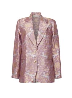 Jacquard Blazer, Kimono Outerwear, Felt Cowboy Hats, Cami Nyc, Blazer And Skirt, Cap Fashion, Jacquard Pattern, Mauve Color, Dress And Heels