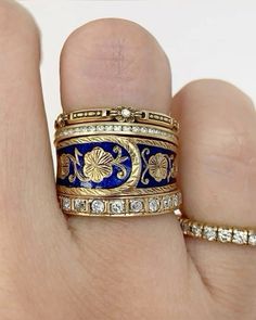 Blue Ring, Jewelry Lookbook, Moda Vintage, Girly Jewelry, One Ring