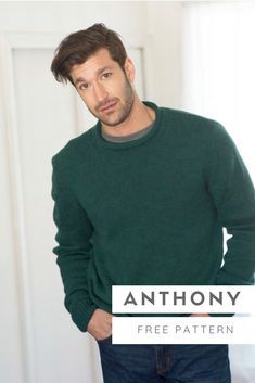 Mens Knit Sweater Pattern, Pullover Sweater Knitting Pattern, Easy Sweater Knitting Patterns, Gents Sweater, Knitting In The Round, Crochet Cocoon, Simple Sweater, Mens Knit Sweater, Knitting Patterns Free Sweater