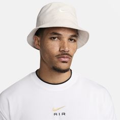 Welcome the Nike Apex Bucket into your lineup. It's the hat you never knew you needed–until now. The mid-depth design is made with soft woven twill and features an embroidered, color contrast Swoosh logo on the front panel for a clean, Nike finish. A wraparound brim gives you 360 degrees of coverage, so you can keep your look fresh, rain or shine. Heritage Railway, Bucket Hat White, Colour Contrast, Nike Hat, Rain Or Shine, Swoosh Logo, Boys Coat, Swimwear Cover Ups, Swimwear Cover