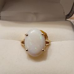 10k Australian Opal Oval Four Prong Opened Gallery Ring 4.5 Ring Size New With Tags Smoke And Pet Free Home Timeless White 14k Gold Jewelry, Timeless White Jewelry With 17 Jewels, Heirloom White Opal Ring, Heirloom 14k White Gold Jewelry, Timeless White Gemstone Jewelry, White Heirloom 14k Gold Jewelry, Heirloom White 14k Gold Jewelry, Heirloom White Jewelry Stamped 14k, Heirloom White Jewelry With 17 Jewels