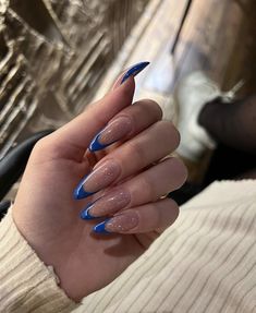 Blue Gold Nails, Visual Style, Gold Nails, Nails Ideas, Pretty Nails, Nail Ideas, Cute Nails, Blue Gold, Nail Inspo