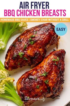 If you have a taste for grilled BBQ chicken breasts, you can get char-grilled flavor in your air fryer with this easy Ninja Foodi Air Fryer BBQ Chicken Breast recipe. I’m using my homemade keto BBQ sauce, but this tastes great with any hickory or Kansas City-style BBQ sauce you prefer. Enjoy this with my keto coleslaw, air fryer broccoli or air fryer green beans. Perfect for those who are looking for the tasted of BBQ chicken breasts in their air fryer. Bbq Boneless Chicken Breast, Air Fryer Bbq Chicken Breast, Grilled Bbq Chicken Breast, Bbq Chicken Breast Recipe, Keto Coleslaw, Air Fryer Bbq Chicken, Air Fryer Green Beans, Keto Bbq Sauce, Chicken Boneless Breast Recipes