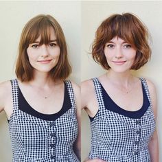 Razor Layers, Kręcony Bob, Haircut Options, Razored Haircuts, King Style, French Bob, 70s Hair, Layered Bob Haircuts, Bob Haircut With Bangs