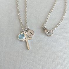 Personalized Cross Necklace, Religious Necklace, Baptism Necklace, Initial Necklace, First Communion Gift, Catholic Necklace, Hand StampedThe aluminium and stainless steel I use is 100% Hypoallergenic. It will not cause skin reactions or tarnish over time. It is perfect for people with sensitive skin and for everyone else!The advantage of aluminium is lightweight and anti tarnish! It's very comfortable and perfect for daily wear.♥ This listing includes:. 3/10" or 7mm stainless steel disc. 19mm x Baptism Necklace, Personalized Cross Necklace, Catholic Necklace, Personalized Cross, First Communion Gifts, Necklace Initial, Communion Gifts, First Communion, Name Necklace