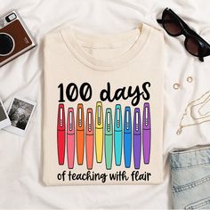 100 Days Of School Teacher Outfit, 100th Day Of School Shirts For Teachers, 100 Days Of School Shirt For Teachers, Teaching With Flair, 100 Day Of School Shirt, 100 Day Of School, Teacher Attire, Cute Teacher Outfits, Teacher Outfits Elementary