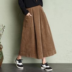 Type: Pants Material: 100% Cotton Season:Autumn,Spring,Winter Style:Casual, Daily Waist type:Natural Silhouette: Loose Size:M Length: 88.00 cm/ 34.65 " Waist: 63.00-73.00 cm/ 24.80-28.74 " Hip:128.00 cm/ 50.39 " Thigh: 94.00 cm/ 37.00 '' Size:L Length: 88.00 cm/ 34.65 " Waist: 73.00-80.00 cm/ 28.74-31.50 " Hip:130.00 cm/ 51.18 " Thigh: 95.00 cm/37.40 '' Size:XL Length: 88.00 cm/ 34.65 " Waist: 80.00-86.00 cm/ 31.50- 33.86 " Hip:132.00 cm/ 51.97 " Thigh: 96.00 cm/ 37.80 '' Corduroy Wide Leg Pants, Black And White Coffee, Winter Pants, Winter Stil, Pantalon Large, Loose Pants, Type Of Pants, Pair Of Pants, Green Fashion