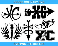 the cross country svg font and symbols