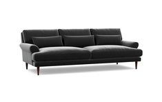 an image of a black couch on a white background