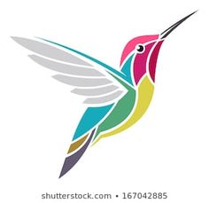 a colorful hummingbird flying in the air