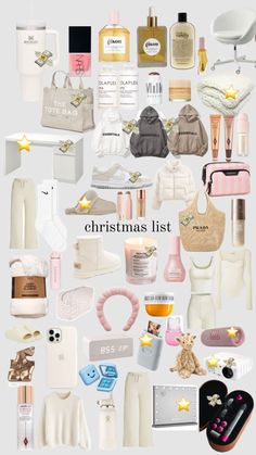 the christmas list is filled with all kinds of items