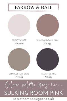 the farrow and ball color palette is shown