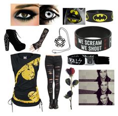 Batman's Batgirl by angel-dickey on Polyvore featuring polyvore art Batman Outfits, Batman And Batgirl, Batman Stuff, Outfit References, Stitch Clothes, Scene Fashion, Cute Comfy Outfits, Teenager Outfits